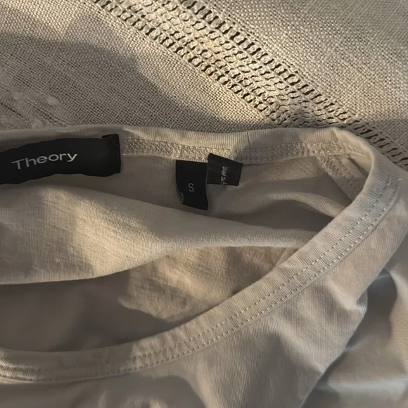 Theory Men’s Precise Pima Cotton Tee in Vapor Grey size S - Picture 4 of 12